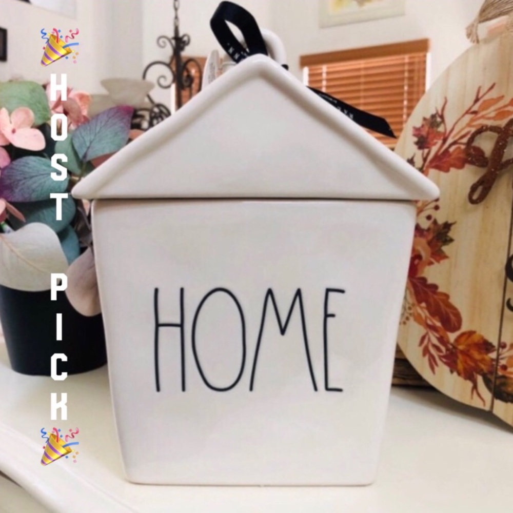 Rae Dunn “HOME” LL Ceramic Canister Cookie Jar NWT